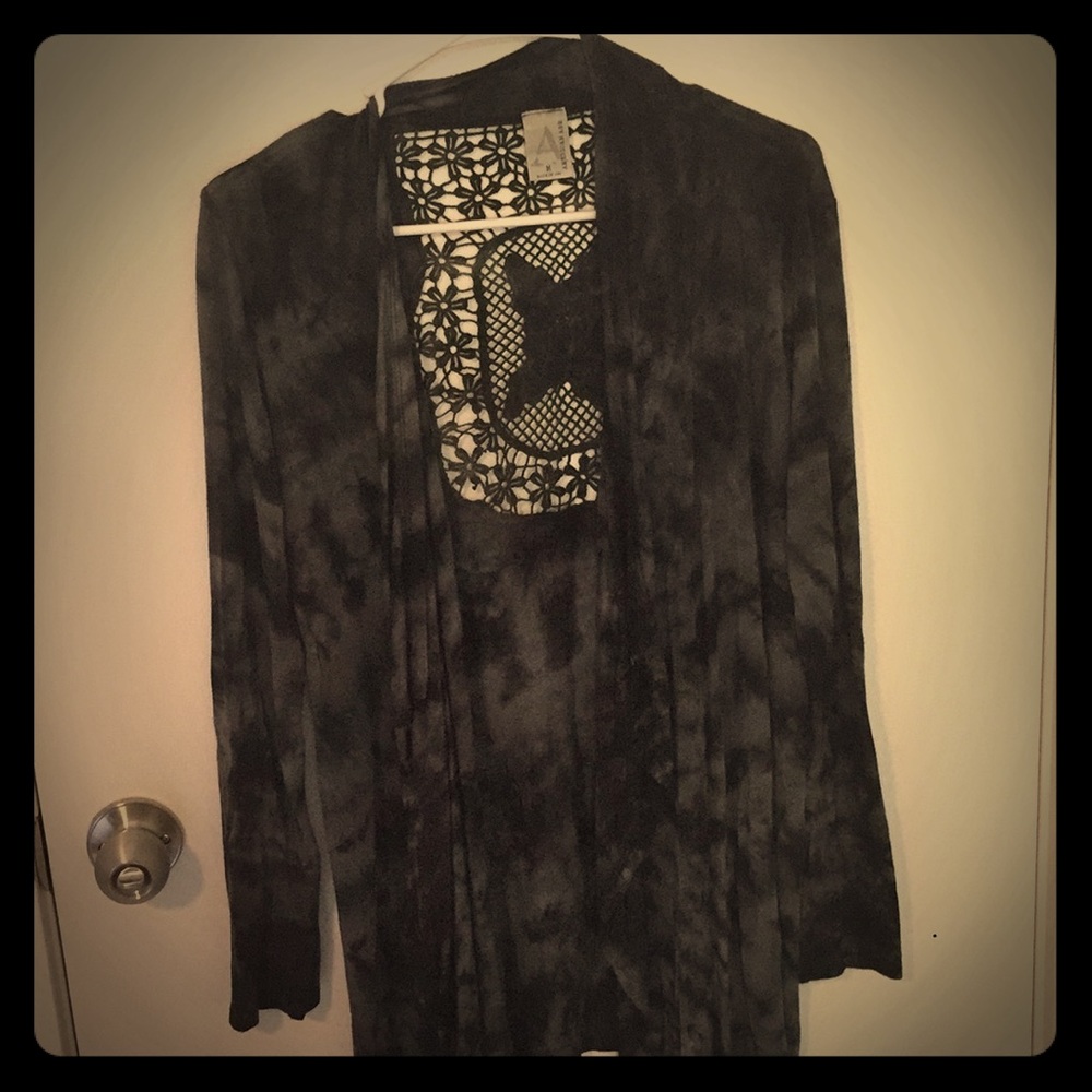 Black/grey lightweight cardigan #americanage